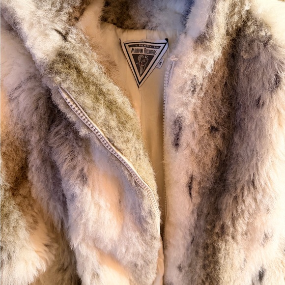 J Percy for Marvin Richards vintage Faux Fur Teddy Jacket - White and Brown - Picture 8 of 8